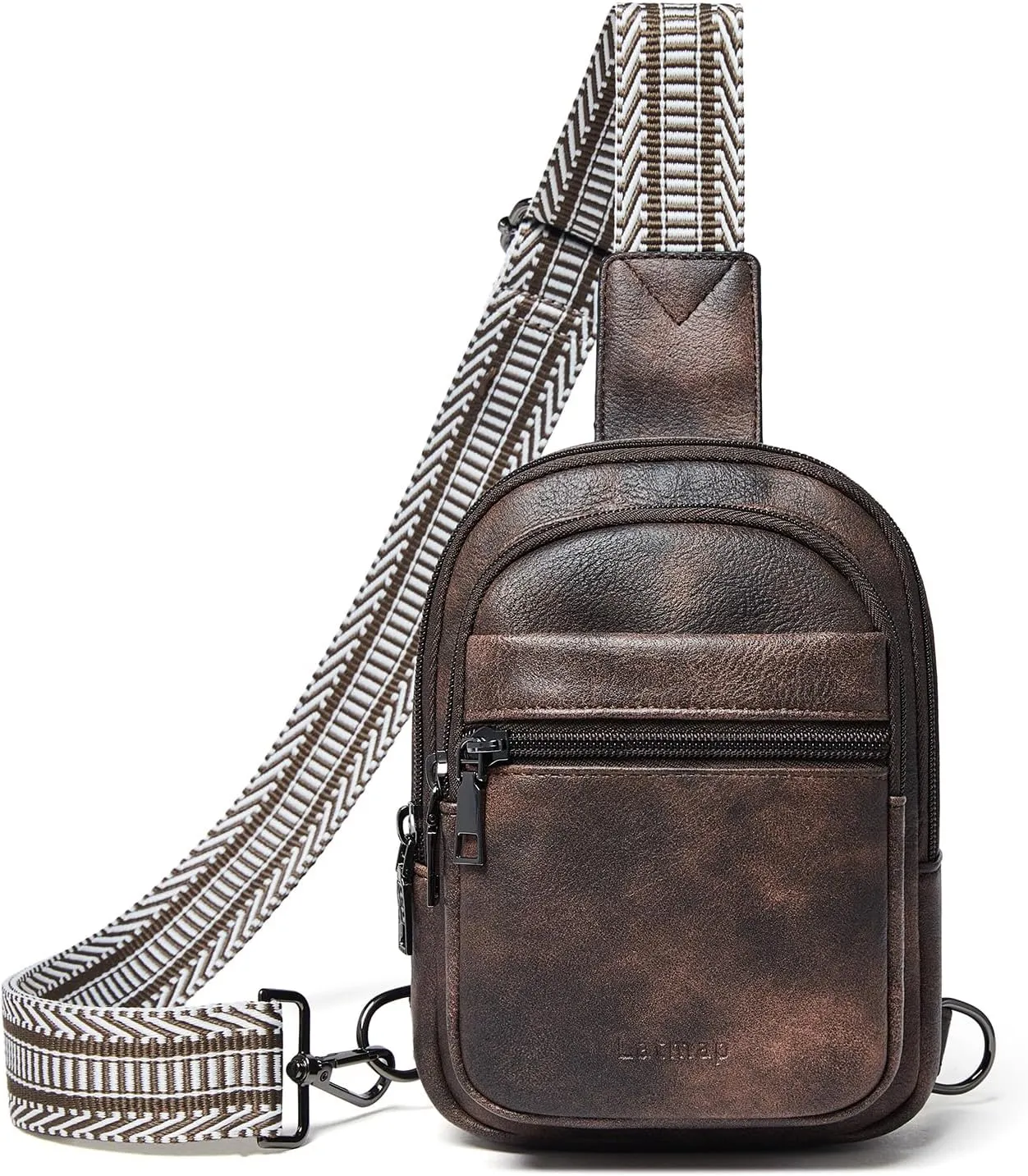3L SMALL Sling Bag Fanny Packs For Women Men Mini Crossbody Chest Belt Travel Bag Purse Handbag Faux Leather Fashion Cute