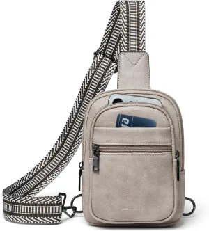 3L SMALL Sling Bag Fanny Packs For Women Men Mini Crossbody Chest Belt Travel Bag Purse Handbag Faux Leather Fashion Cute