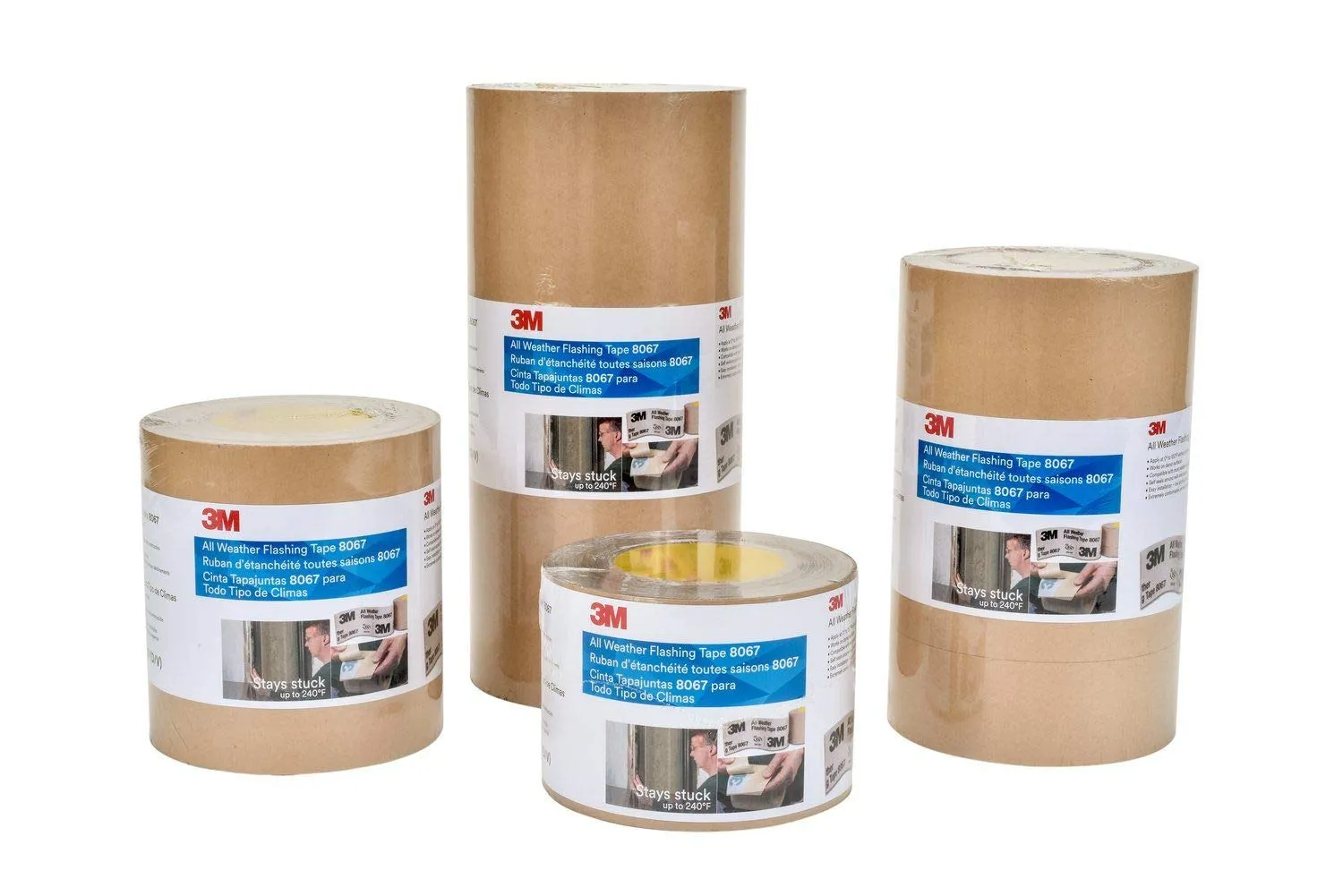 3M All Weather Flashing Tape 8067, 6 in x 75 ft, 1 Roll, Adhesive Backed Split Liner, Prevents Moisture Intrusion, Waterproof Flashing Seals Doors, Windows, Openings in Wood Frame Construction