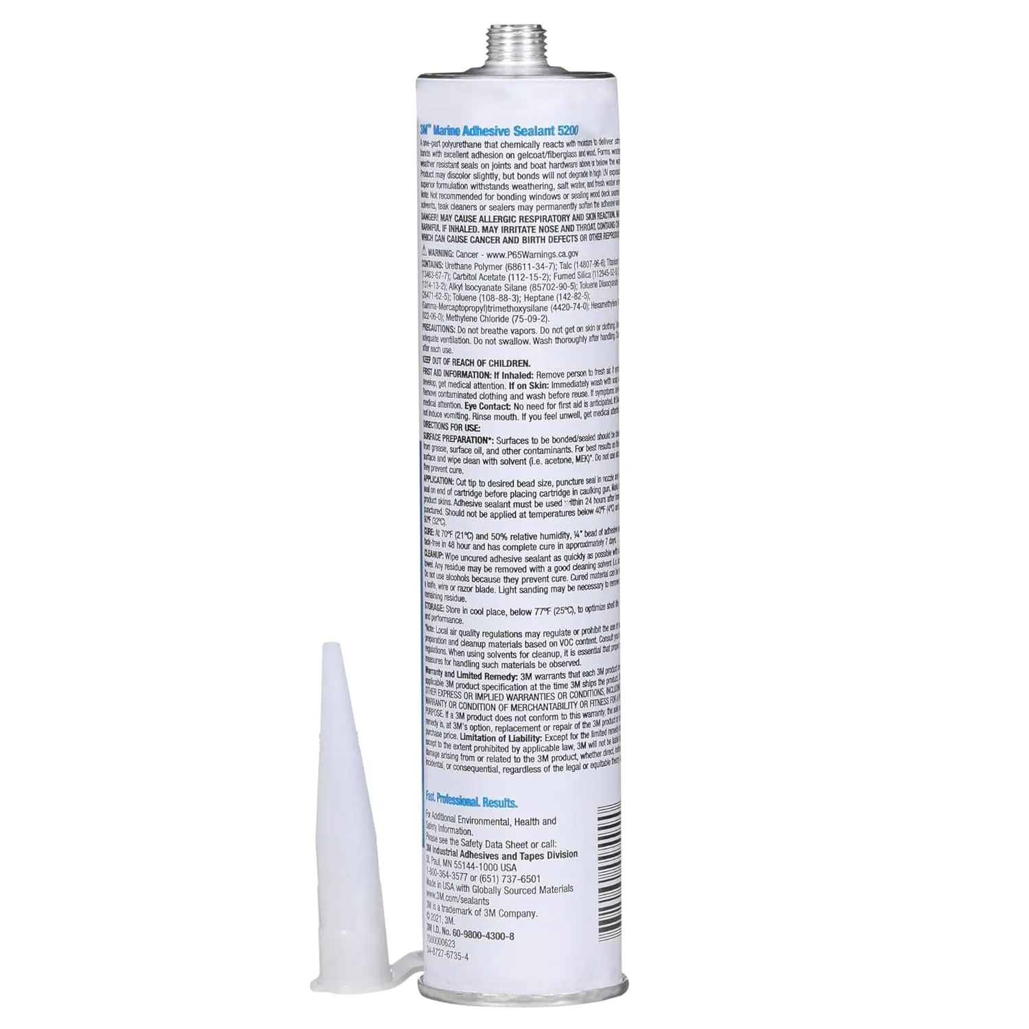 3M Marine Adhesive Sealant 5200 (06504) Permanent Bonding and Sealing for Boats and RVs Above and Below the Waterline Waterproof Repair, Black, 10 fl oz Cartridge
