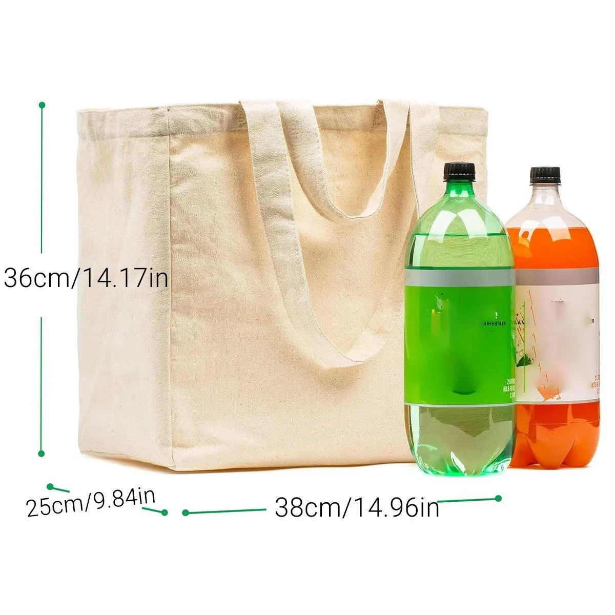 3pcs Casual Shoulder Bag Large Capacity Canvas Tote Bag for Shopping Life Use