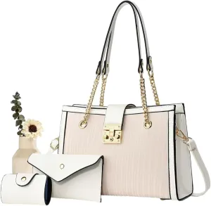 3Pcs Handbags Sets for Women Large Tote Bags Cute Crossbody Purses