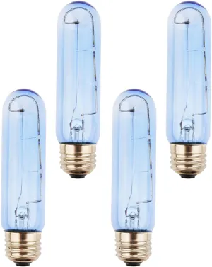 4 Pack 7006999 Lamp Blue Glass Bulb Light Replacement Fit for Sub-Zero Refrigerator Subzero Freezer, E26 40W, Replace 3030040