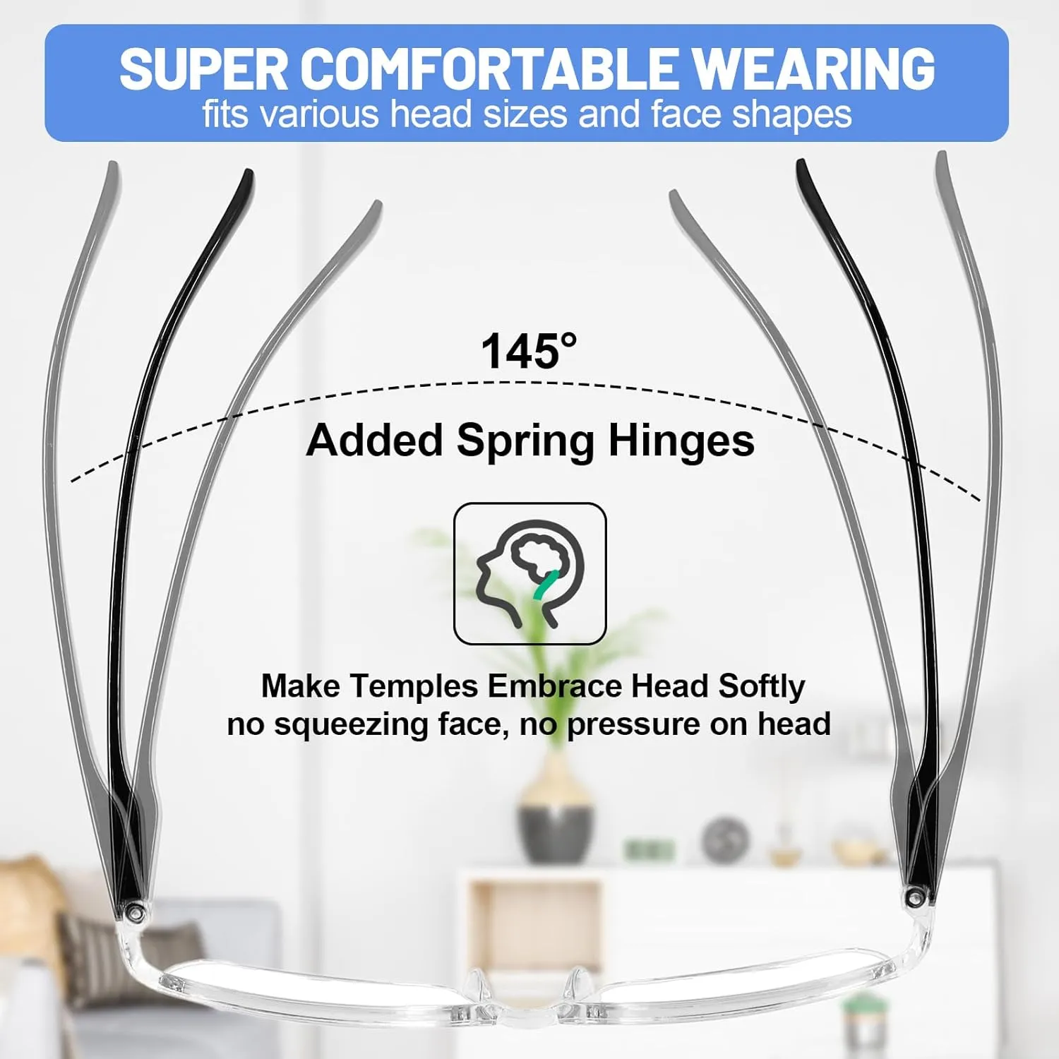 4 Packs Clear Reading Glasses 1.0 for Men Women Multipack Blue Light Blocking Semi-rim Readers 1.00 1.25 1.50 1.75 2.00 2.25 2.50 2.75 3.00 3.5 4.00