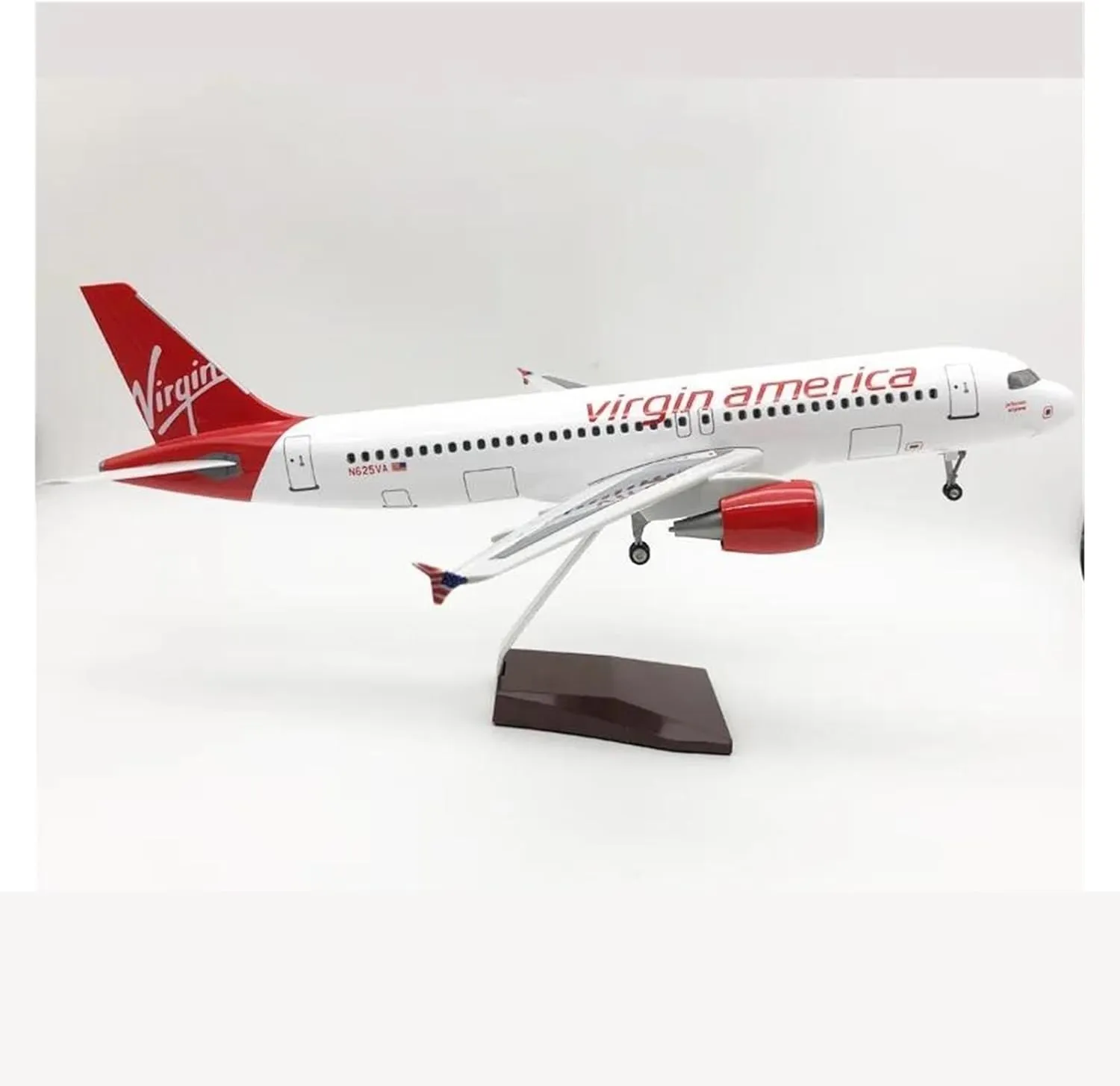 46CM for Diecast Model A320 Resin Airplane Airbus with Light Plane Collection Display Static Display Aircraft Scale Miniatures Toy's Set(No Light)