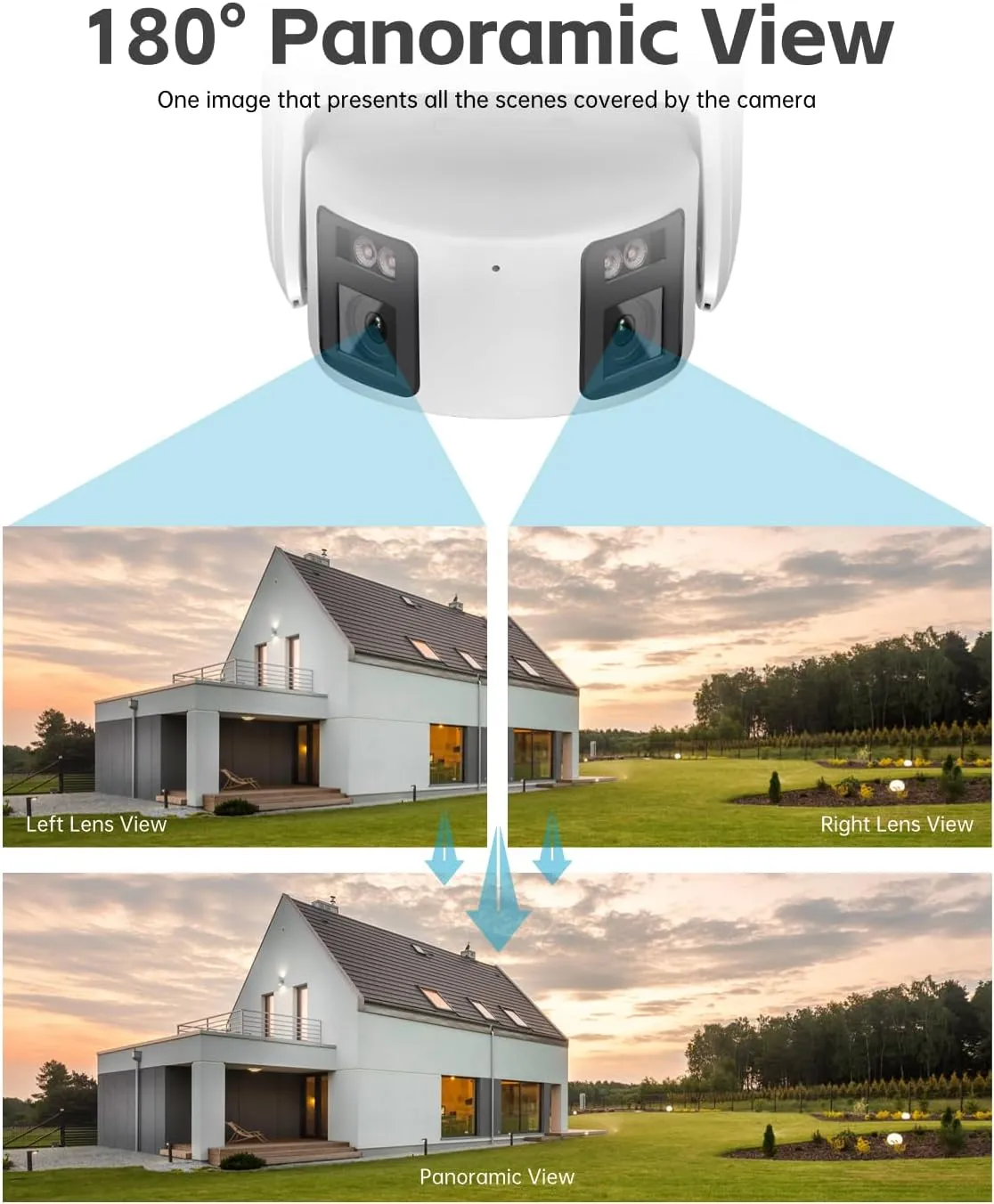 4K 8MP Panoramic PoE IP Camera with 24/7 Colorful Imaging, Human/Vehicle Detection, Strobe Light and Audio Alarm, (OEM No Logo) 2CD2387G2P-LSU/SL 4mm