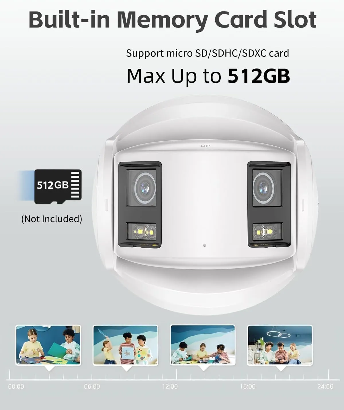 4K 8MP Panoramic PoE IP Camera with 24/7 Colorful Imaging, Human/Vehicle Detection, Strobe Light and Audio Alarm, (OEM No Logo) 2CD2387G2P-LSU/SL 4mm