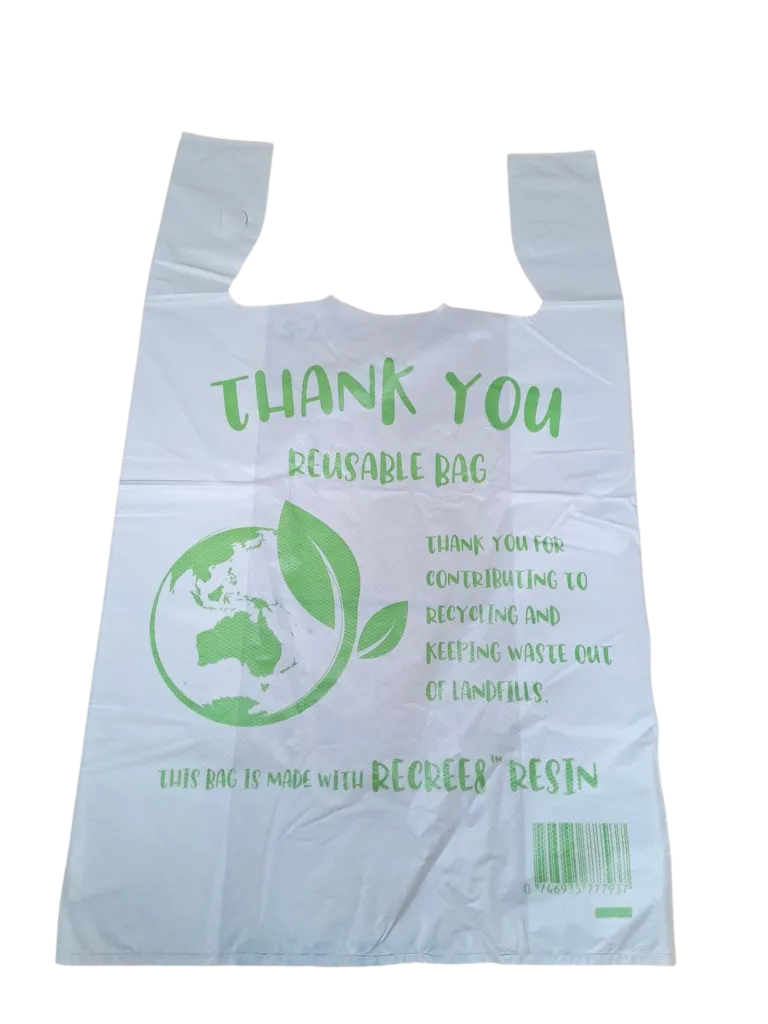 500pcs 54×33cm Large Reusable Plastic Singlet Shopping Bags