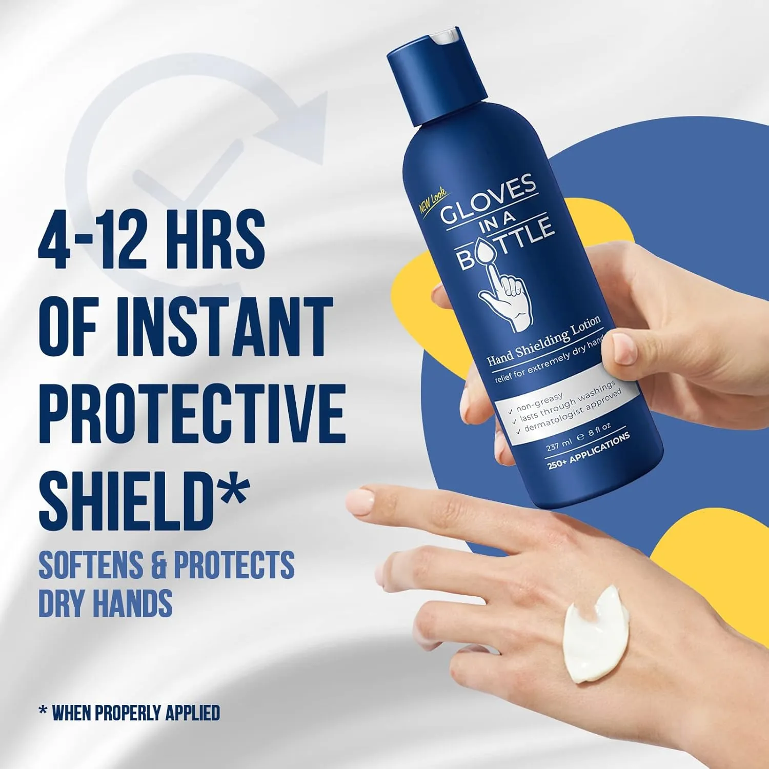 6-Pack Gloves In A Bottle Shielding Lotion with Dispenser for Dry Skin, 8 ounce