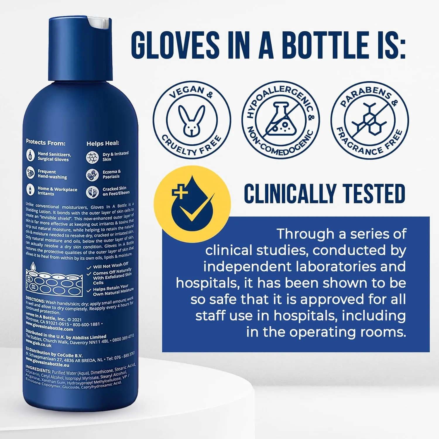 6-Pack Gloves In A Bottle Shielding Lotion with Dispenser for Dry Skin, 8 ounce
