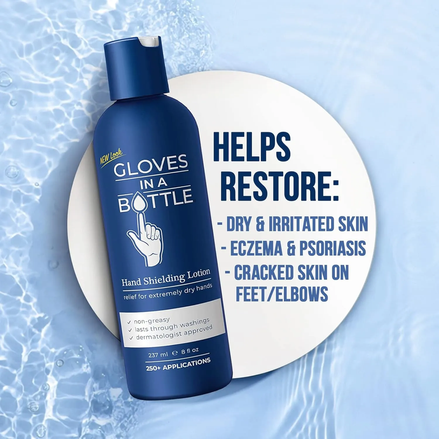 6-Pack Gloves In A Bottle Shielding Lotion with Dispenser for Dry Skin, 8 ounce