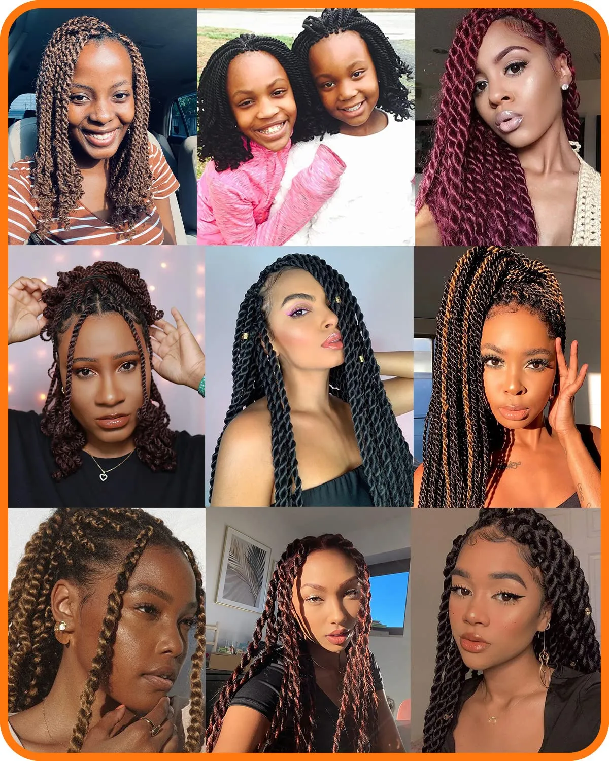 6 Packs Wavy Senegalese Twist Crochet Hair 12 Inch Crochet Braids Senegalese Twist Synthetic Braiding Hair Extension (T30#, 12 Inch)