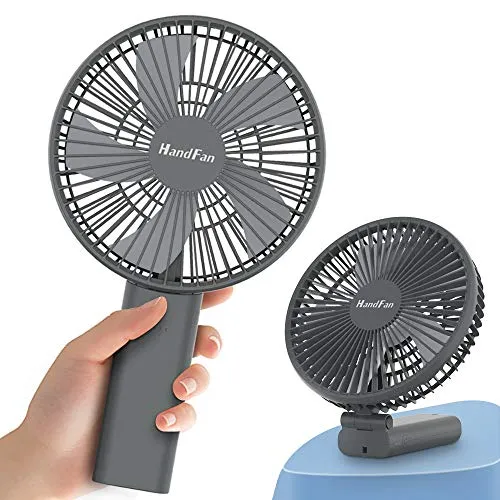 6" Handheld Fan 4000mAh Battery Operated Fan 6 Settings Personal Desktop Fan