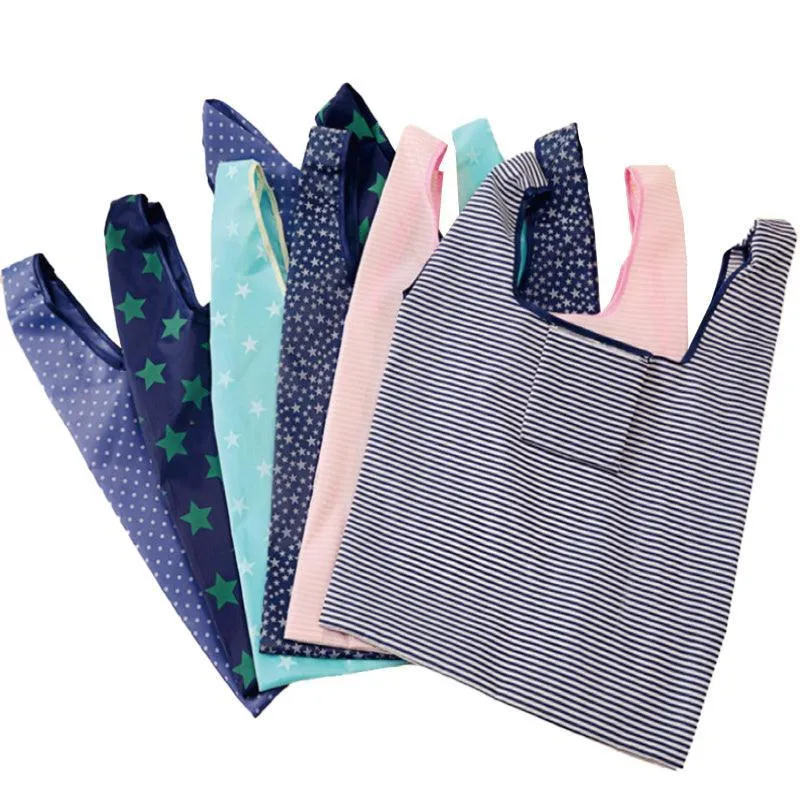 6X Nylon Reusable Foldable Recycle Grocery Shopping Carry Bags Tote Handbags Eco