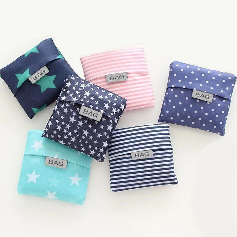 6X Nylon Reusable Foldable Recycle Grocery Shopping Carry Bags Tote Handbags Eco