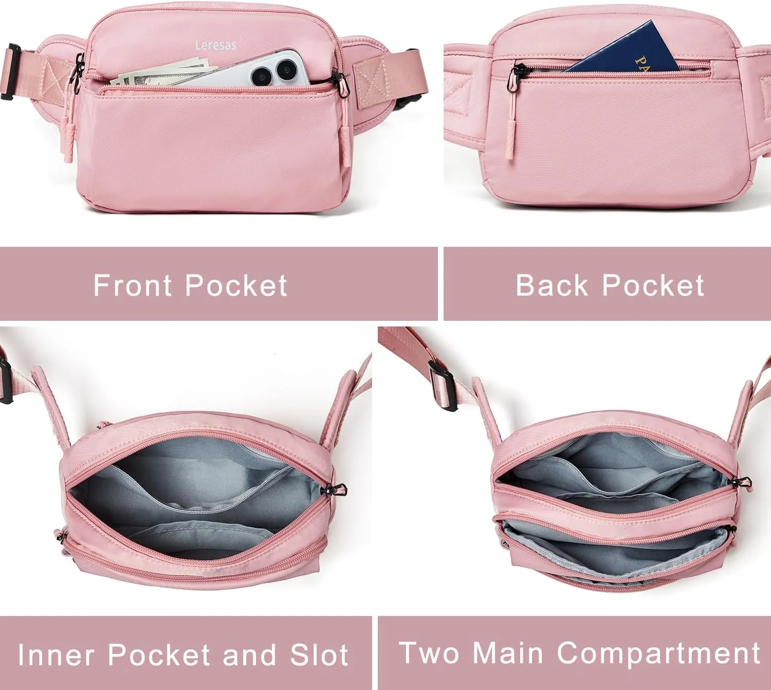 7L Sling Bag for Women Crossbody Bag Sling Purse Fanny Packs Vegan Leather Chest Bag Trendy Handbag Travel Anti Theft