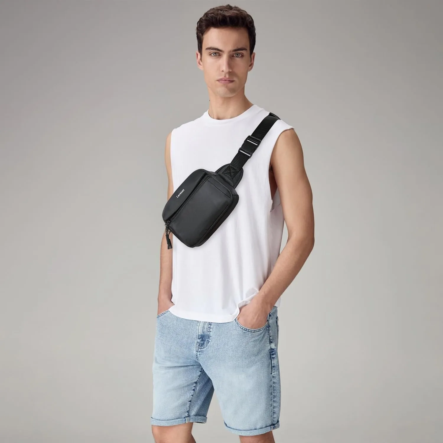 7L Sling Bag for Women Crossbody Bag Sling Purse Fanny Packs Vegan Leather Chest Bag Trendy Handbag Travel Anti Theft