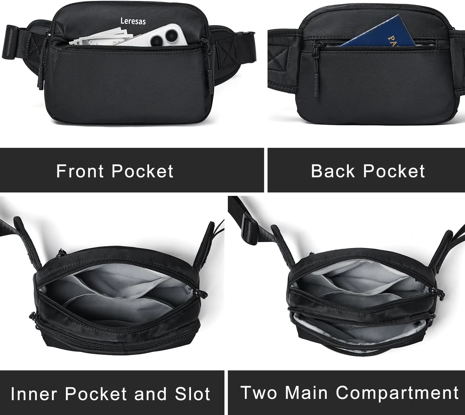 7L Sling Bag for Women Crossbody Bag Sling Purse Fanny Packs Vegan Leather Chest Bag Trendy Handbag Travel Anti Theft