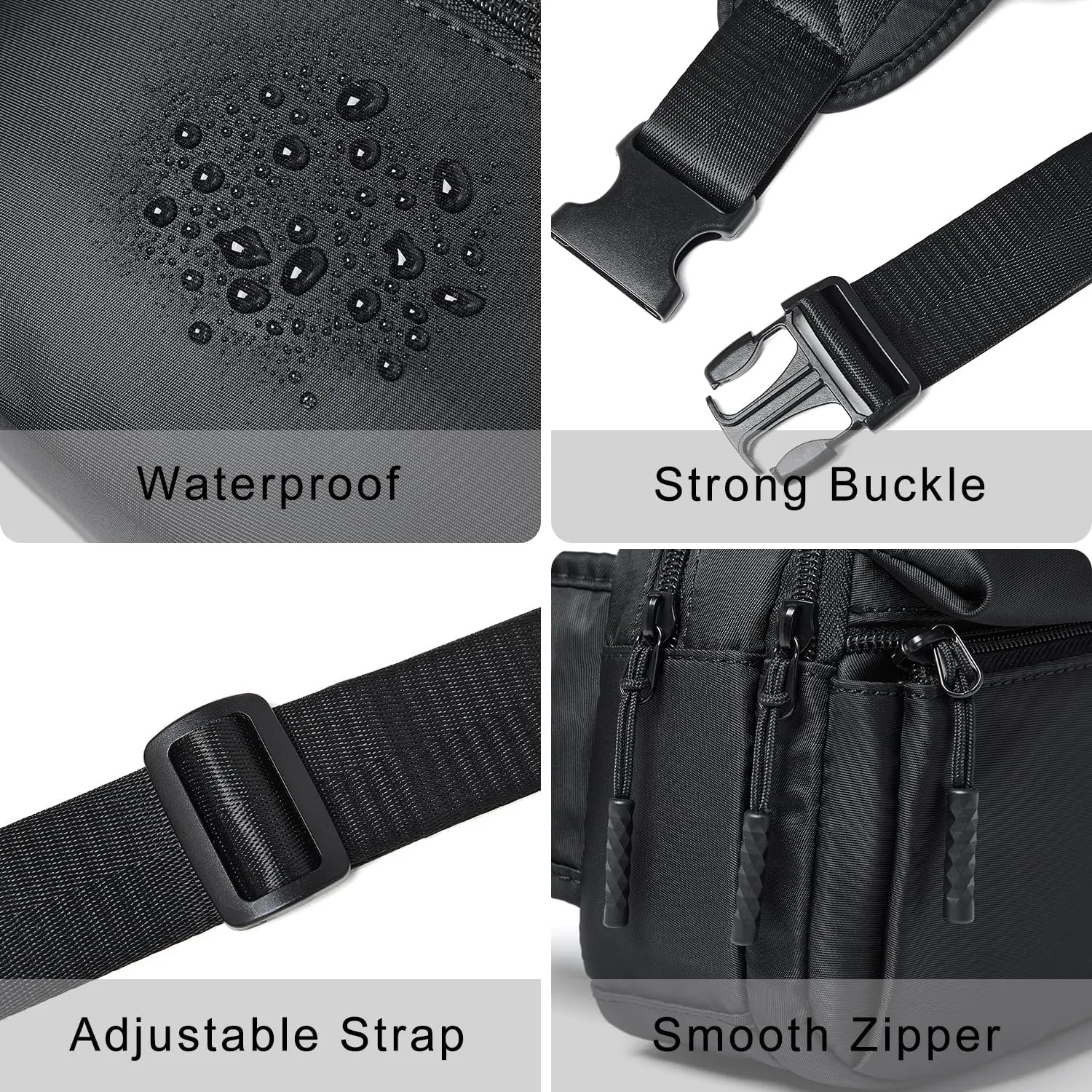 7L Sling Bag for Women Crossbody Bag Sling Purse Fanny Packs Vegan Leather Chest Bag Trendy Handbag Travel Anti Theft