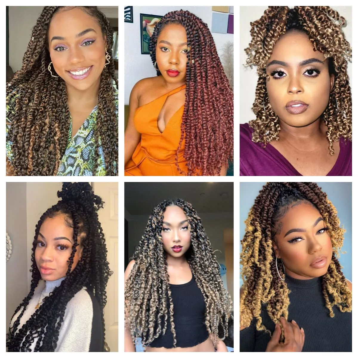 8 Packs Passion Twist Hair 8 Inch Pre-twisted Passion Twist Crochet Hair Pre-looped Crochet Braids Hair for Women Passion Twists Braiding Hair Synthetic Hair Extensions(12Strands/Pack; T1B/27#)