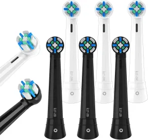8 Pcs IO Replacement Heads Compatible with Oral b iO 2/3/4/5/6/7/8/9/10 Series Electric Toothbrush, Brush Heads Compatible with Oral B, Intelligent Cleaning for Gum Care and Teeth Clean (Black/White)