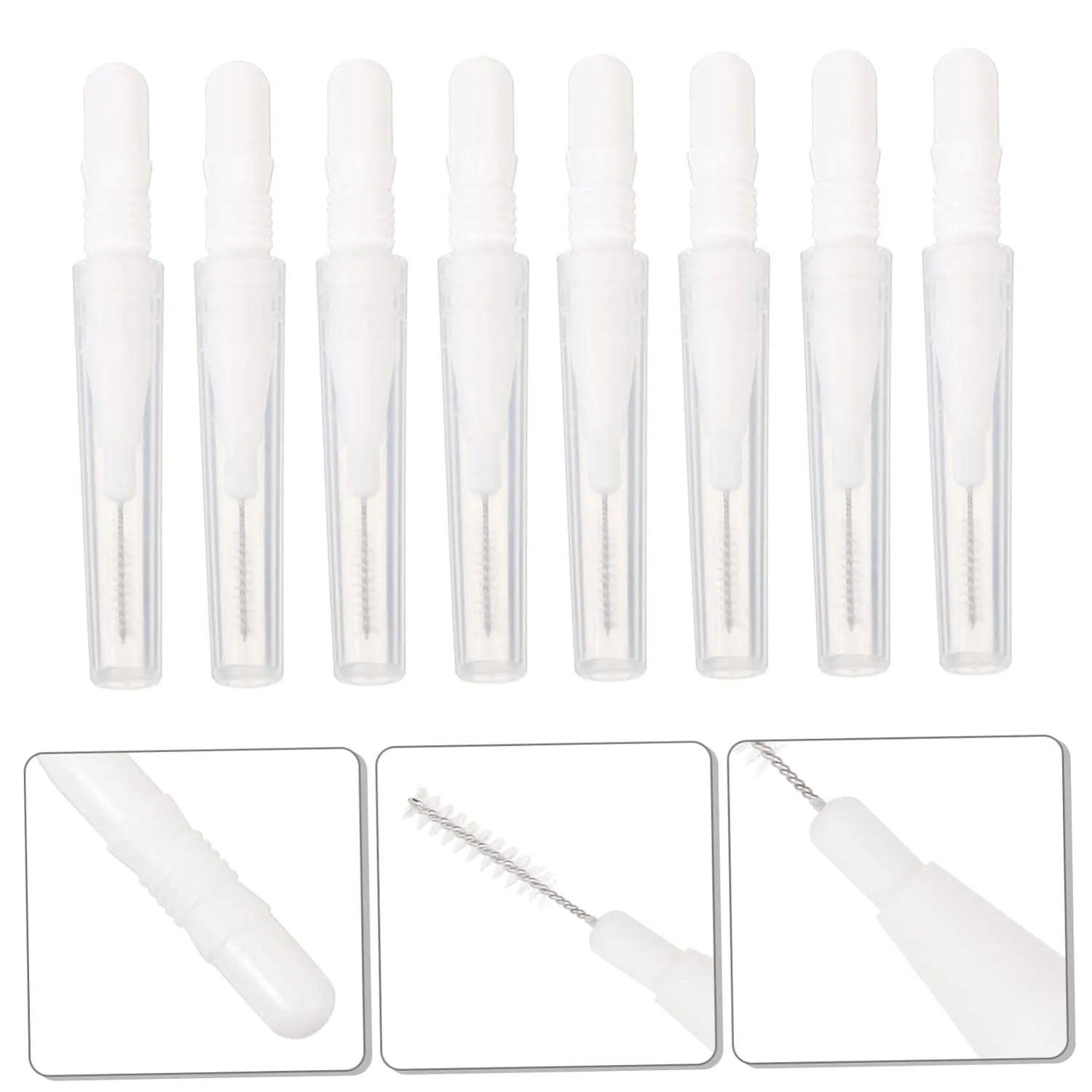 80pcs Mini Makeup Brushes Multi-use Interdental Cosmetics Brushes for Eyebrow Lip and Eye Makeup Lightweight Portable Design for Home and Travel