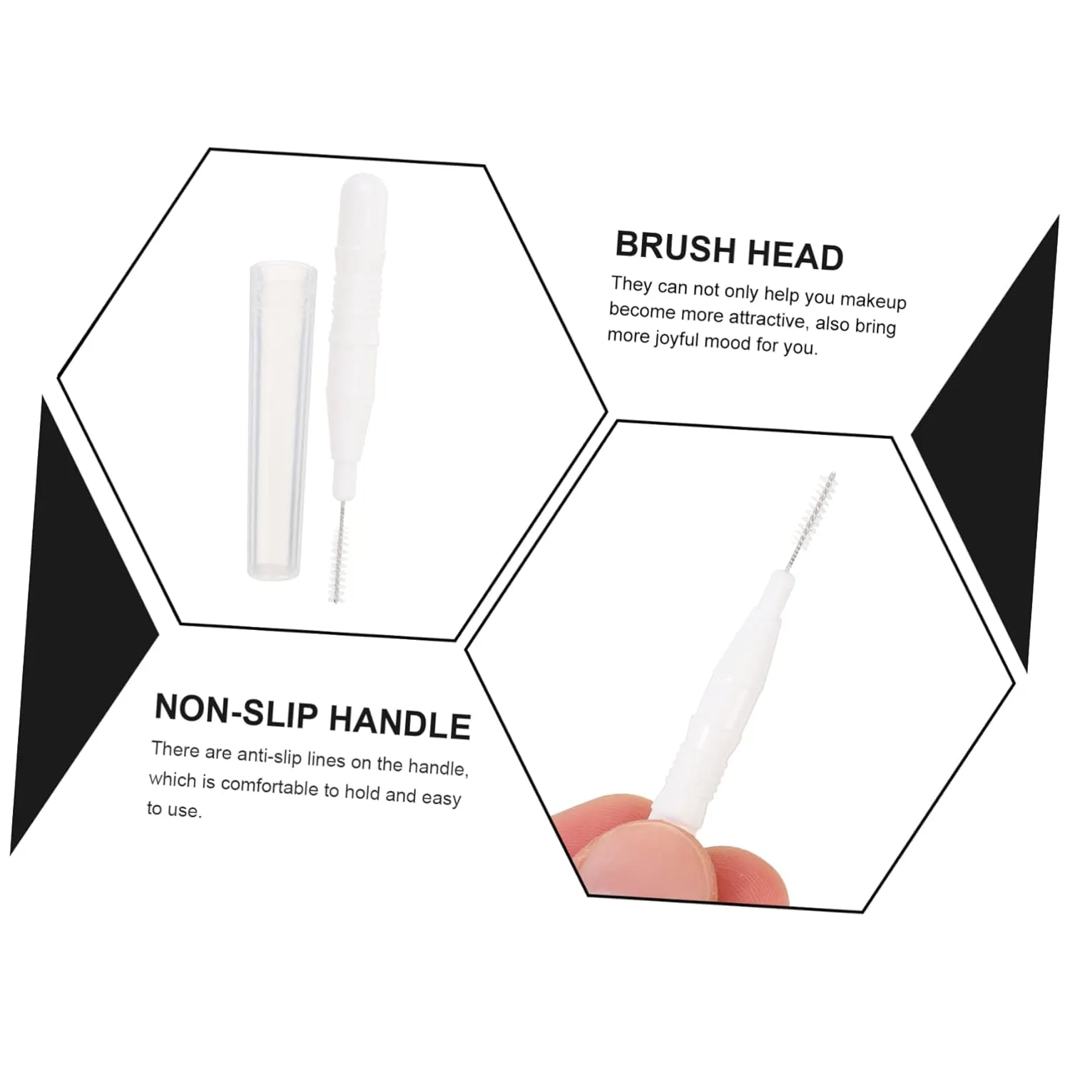 80pcs Mini Makeup Brushes Multi-use Interdental Cosmetics Brushes for Eyebrow Lip and Eye Makeup Lightweight Portable Design for Home and Travel