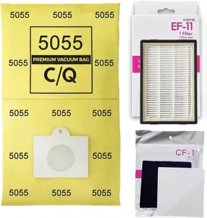 81614 - 81615 - BC4027 Bag and Filter Kit. 12 5055 Bags   1 EF-11   1 CF 1. Compatible with Kenmore 600 Series Bagged Canister Vacuum w/ Pet PowerMate. Replaces Part #'s C/Q, 50557, 50558, 50104, 52370, 81002