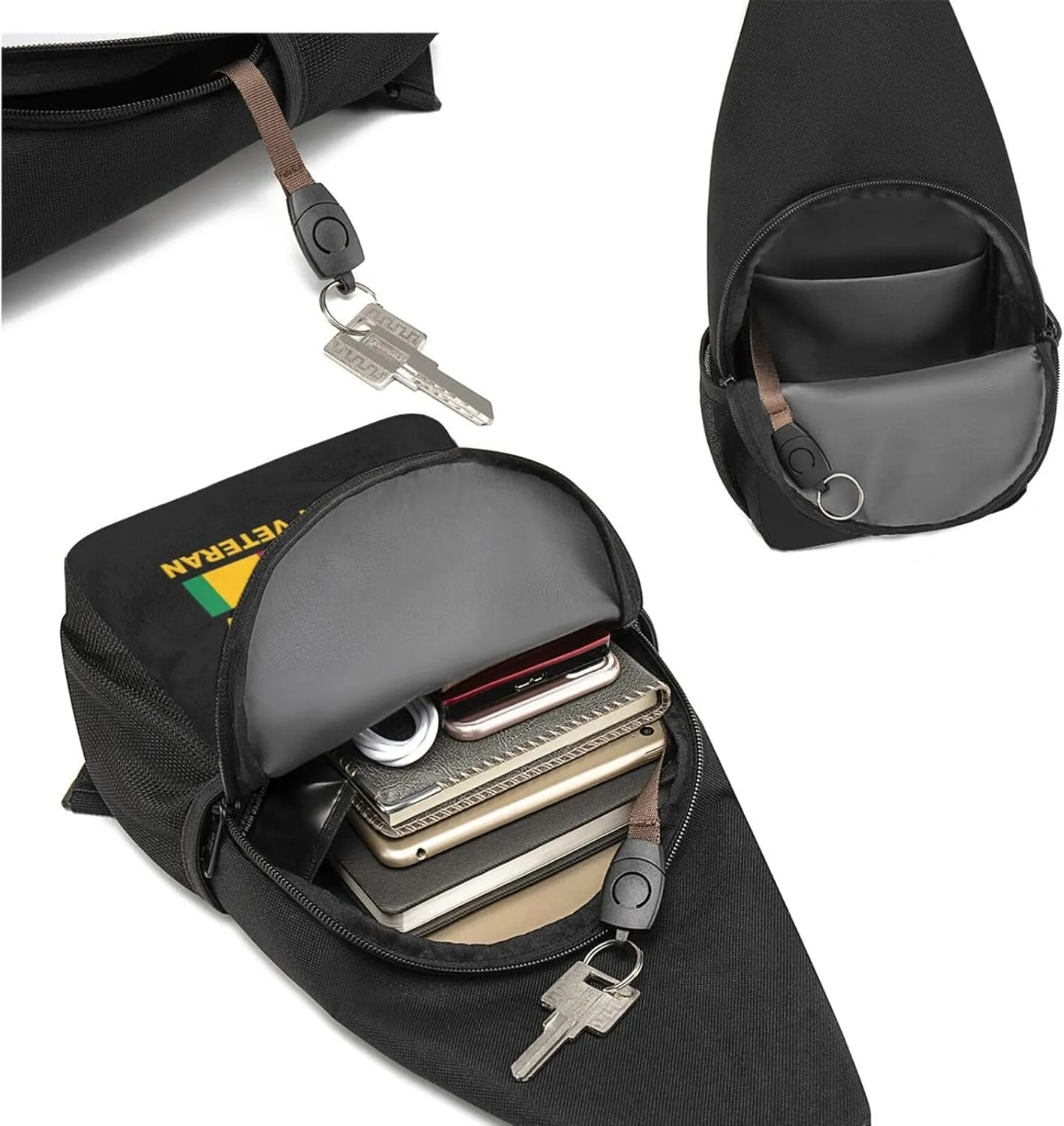 9th Infantry Division Vietnam Combat Veteran Unisex Chest Bag Lightweight Crossbody Shoulder Bag Travel Pocket