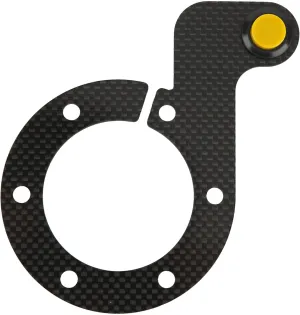 Acouto 6 hole steering wheel button, Steering Wheel Horn Button Carbon Fiber 6 Hole External Horn Button Kit for 6 Bolts Racing Steering Wheel for Nardi for Sparco for VERTEX (Yellow)