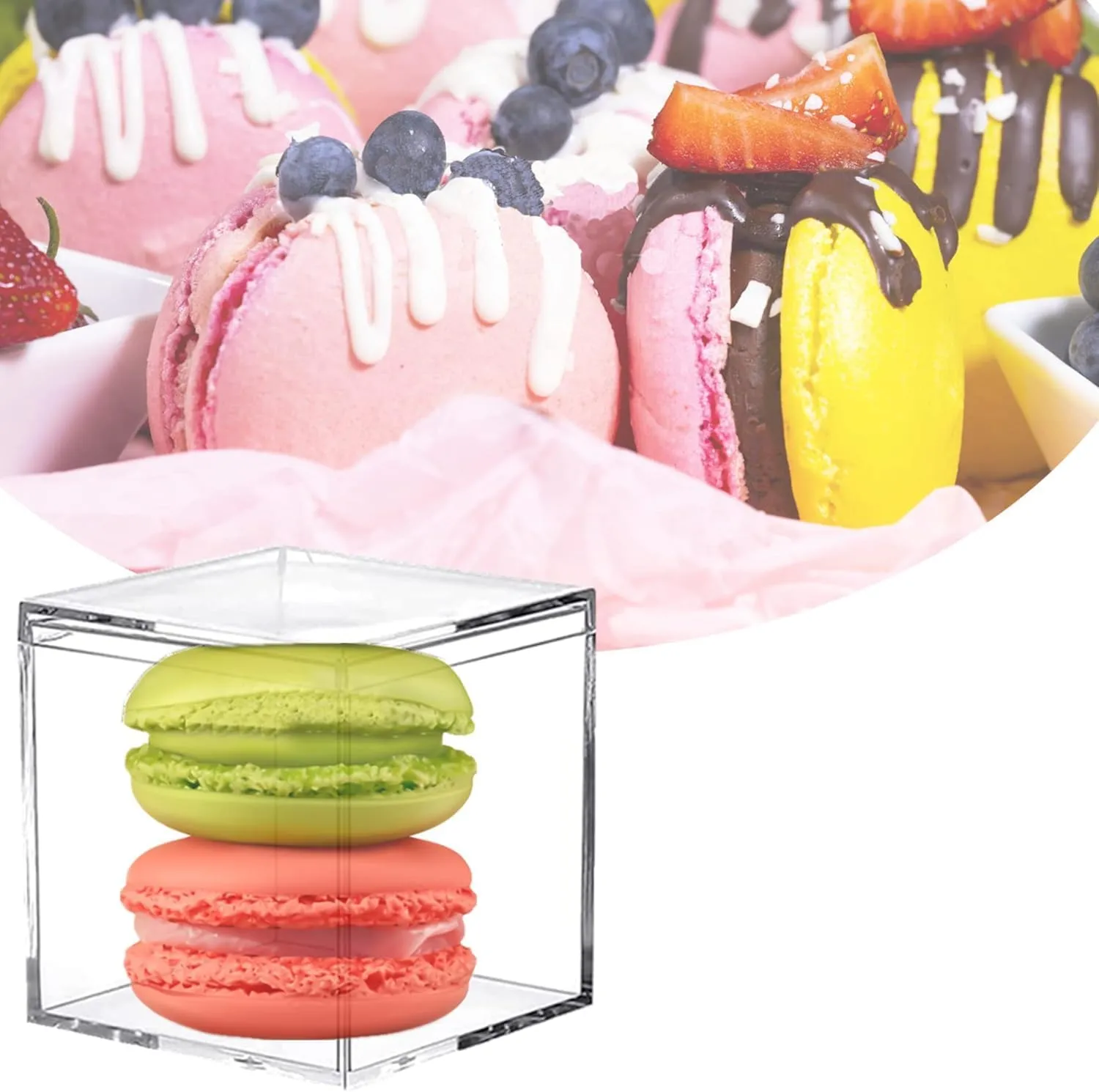 Acrylic Box 2 Pack 3x3x3 Inch Clear Square Cube Display Boxes with Lids - Multi-Purpose Storage & Decorative Boxes for Gifts, Weddings, Party Favors & Candy