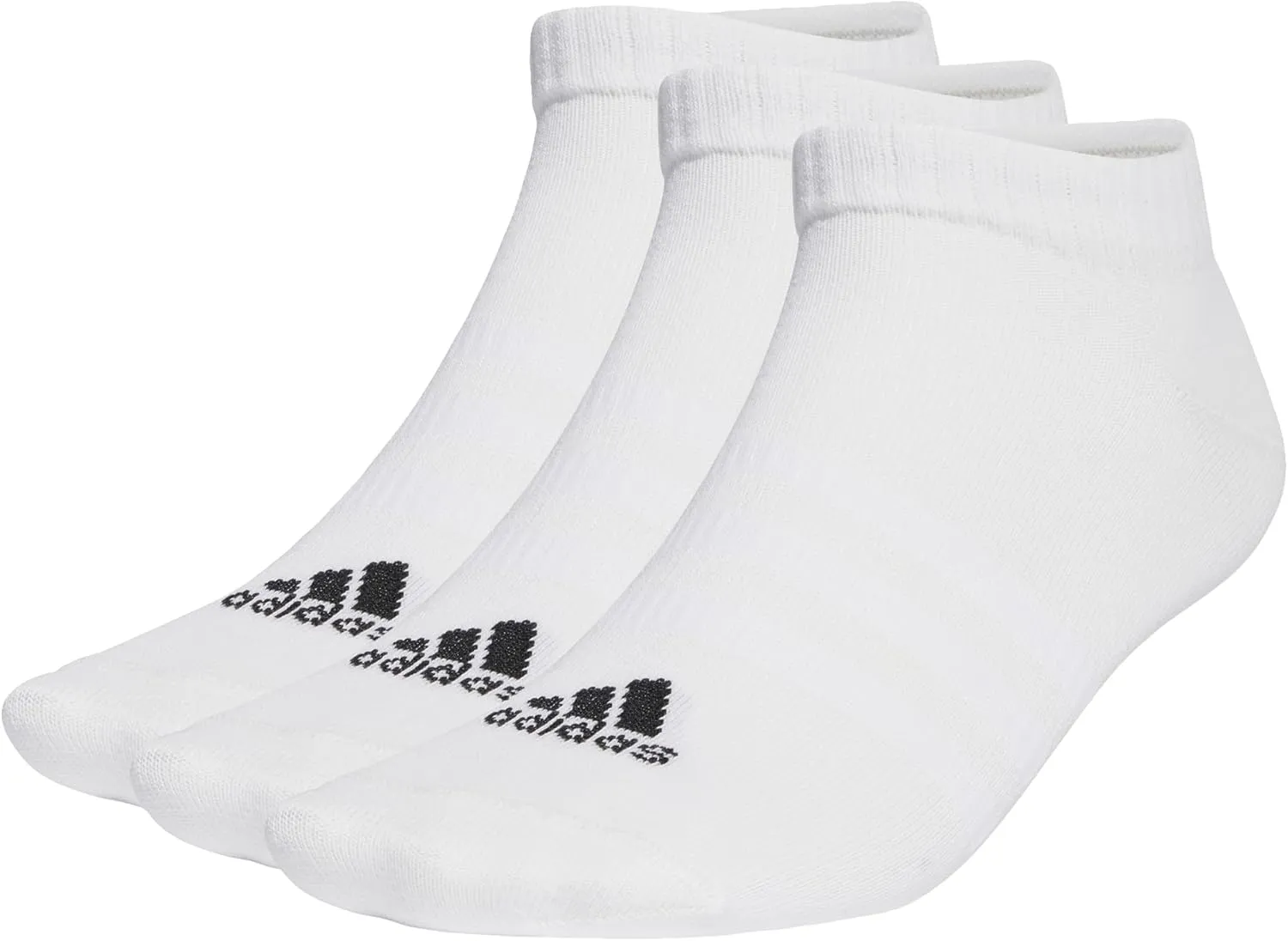 adidas Unisex Thin Lightweight Ankle Socks 3 Pairs