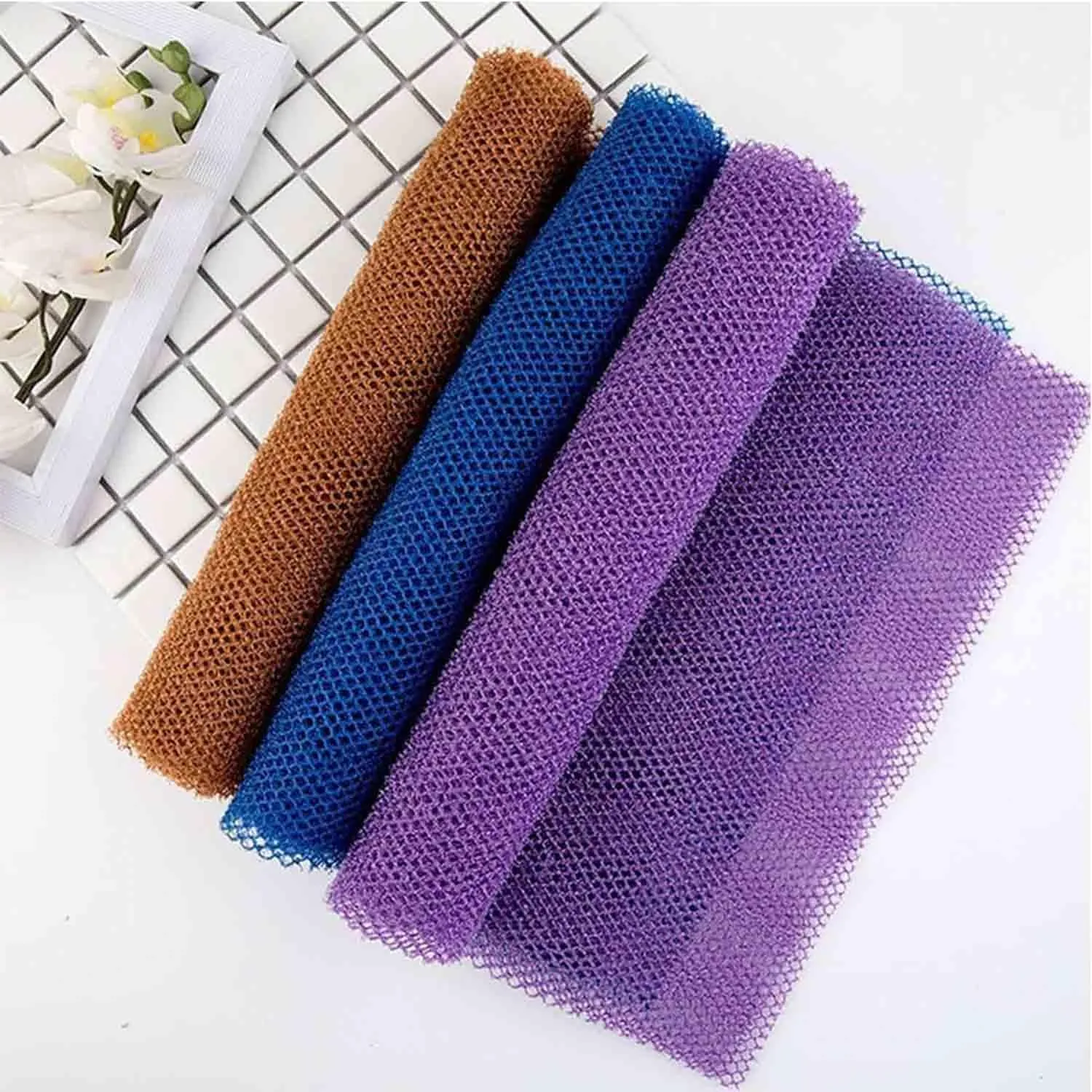 Afroscrub African Exfoliating Net Sponge, African Net Sponge, African Exfoliating Net Sponge, Body Exfoliating Cloth, Travel Friendly and Quick Drying