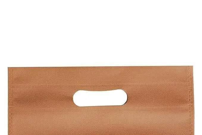 Agrashri Enterprises D Cut Cloth Carry Bags Set (Pack of 50, Beige)