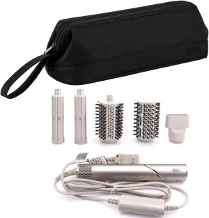 Airwrap Travel Case for Dyson/Shark Flexstyle, Travel Pouch for Complete Styler and Attachments, Travel Bag for Hair Dryer (Black)