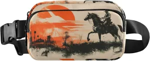 AIXIWAWA Cowboy Sunset Fanny Pack Crossbody Bags Waist Pack with Adjustable Strap for Women Men Hiking Running