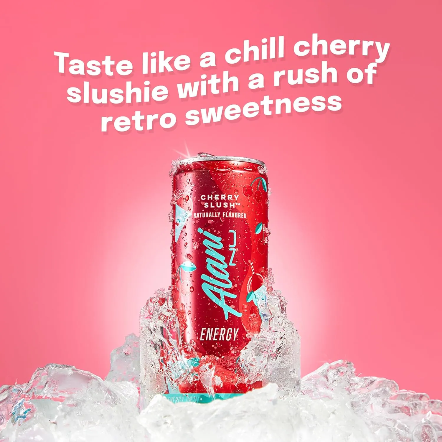 Alani Nu CHERRY SLUSH Sugar Free, Low Calorie Energy Drinks, 200mg Caffeine, Biotin B Vitamins, Zero Sugar, 10 Calories, 12 Fl Oz Cans, 12 Pack