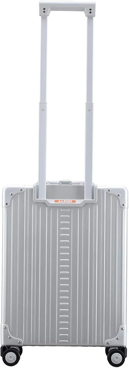 Aleon Aluminum Business Briefcase - Vertical Open Carry On 21", TSA Approved Hardshell Suitcase, Laptop Compartment, Hard Side Cabin Bag - Aluminum Frame Pilot Case for Travel & Business (Platinum)
