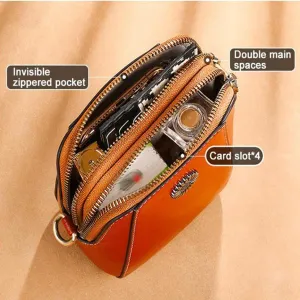 All-match Vertical Cellphone Bag, Mini Shoulder waterproof Crossbody Wallet Phone Bag for Women