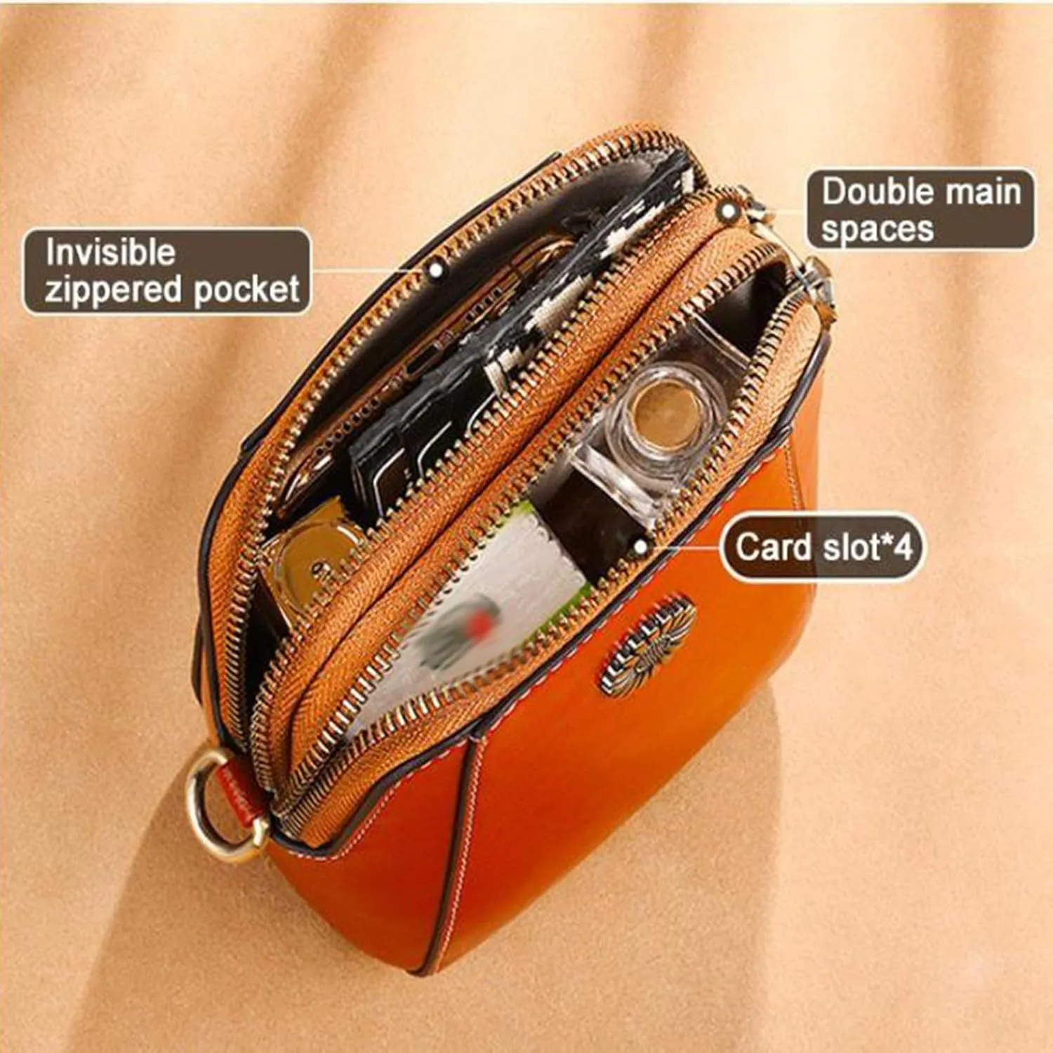 All-match Vertical Cellphone Bag, Mini Shoulder waterproof Crossbody Wallet Phone Bag for Women