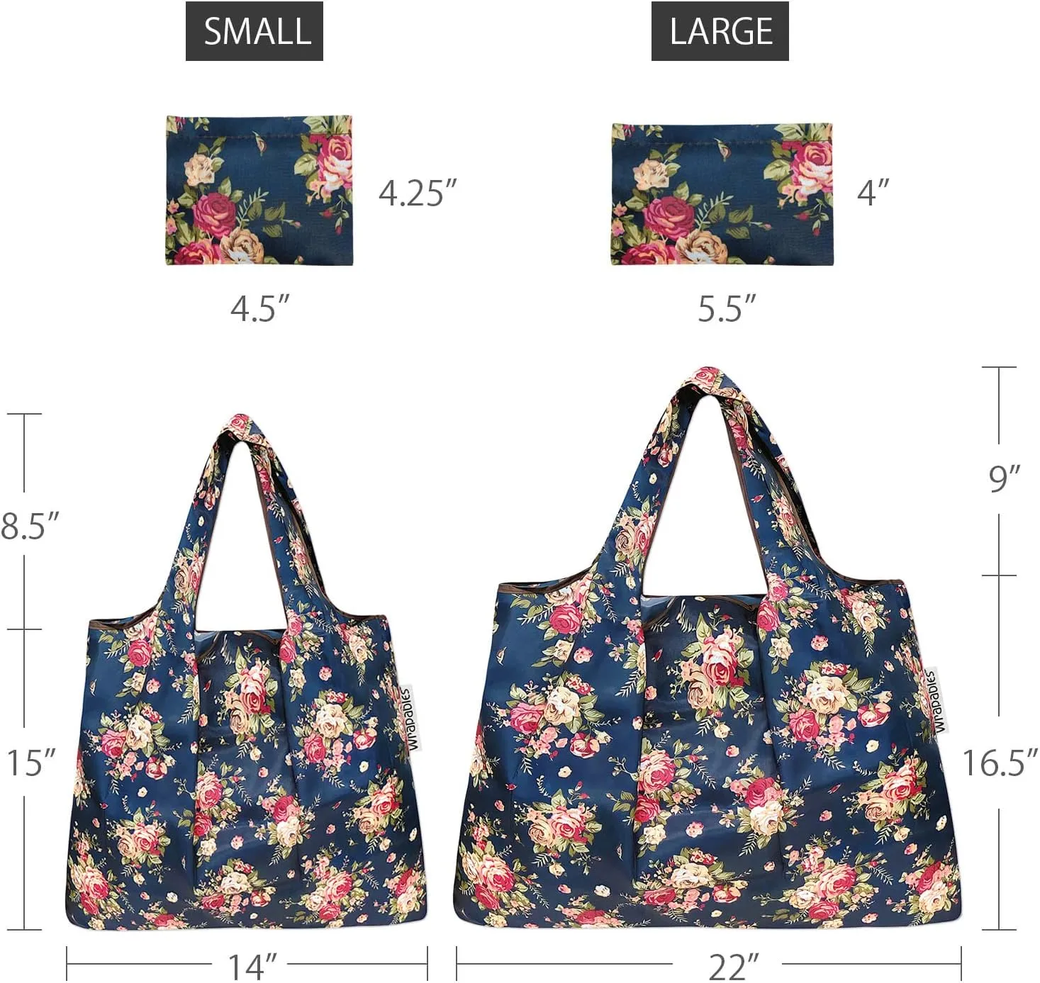 allydrew Large Foldable Tote Nylon Reusable Grocery Bag