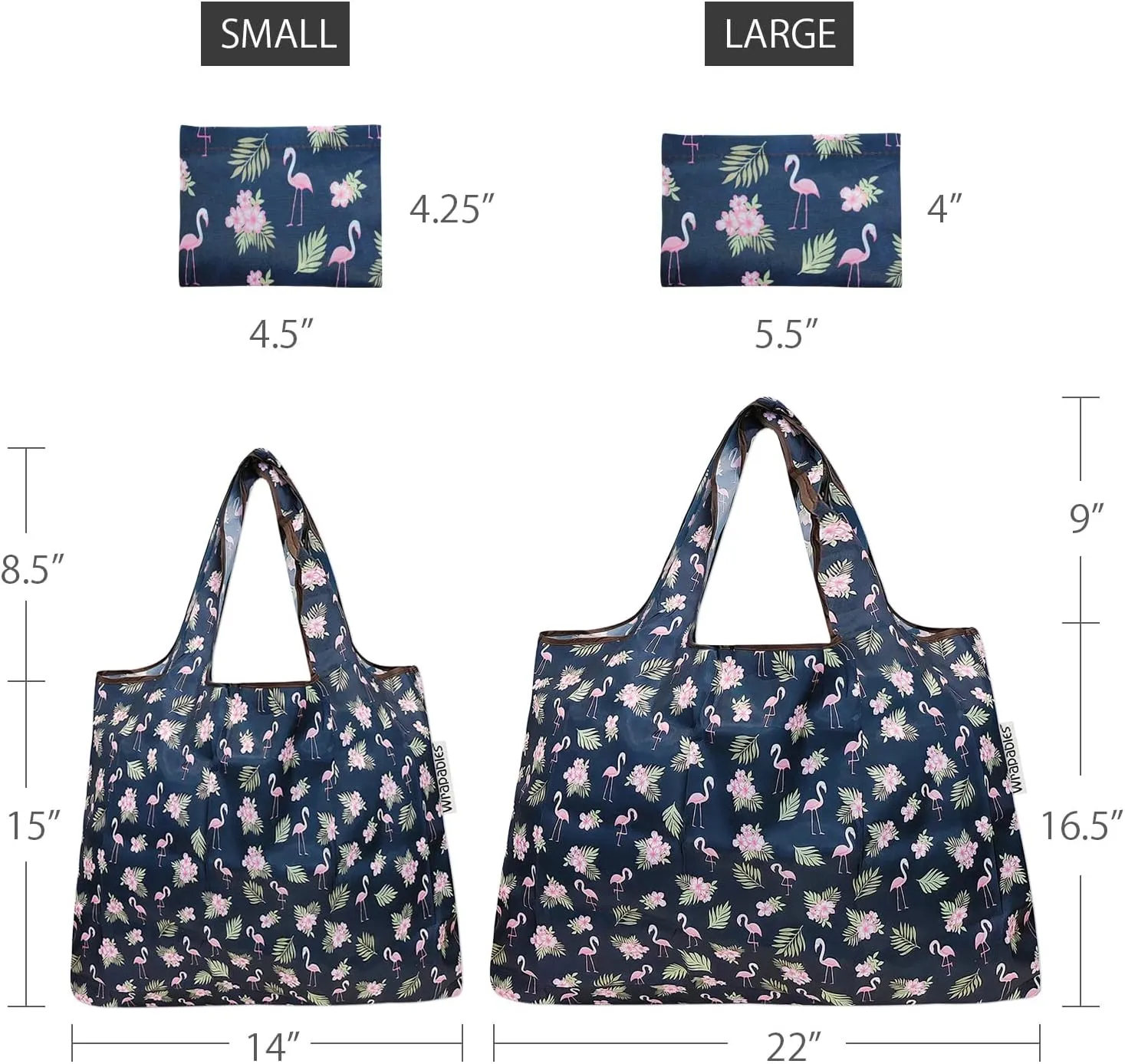 allydrew Large Foldable Tote Nylon Reusable Grocery Bag