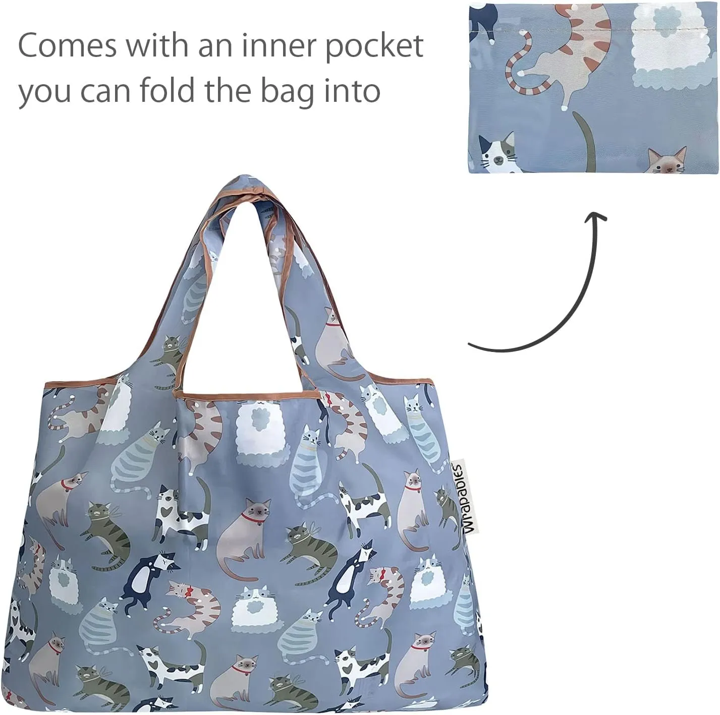 Allydrew Large Foldable Tote Nylon Reusable Grocery Bags