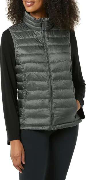 Amazon Essentials Women's Lightweight Water-Resistant Packable Puffer Vest