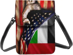 America And United Arab Emirates Emiratis Flag Small Crossbody Bag Is A Shoulder Bag Designed For Women And Girls Cell Phone Crossbody Wallet Purses With Card Slots Adjustable Strap