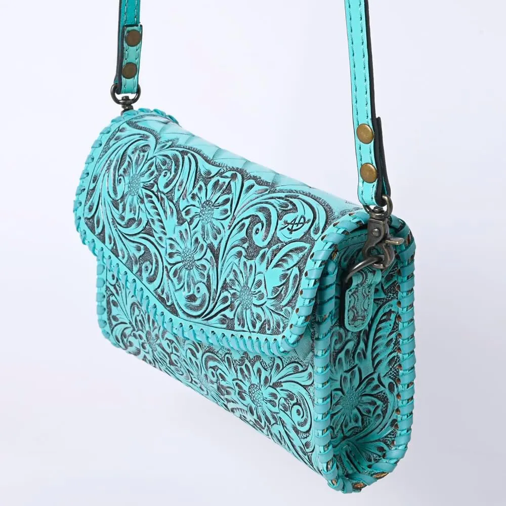 American Darling Wallet Hand Tooled Genuine Leather Women Bag Western Handbag Purse
