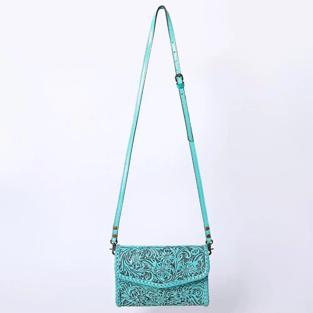American Darling Wallet Hand Tooled Genuine Leather Women Bag Western Handbag Purse