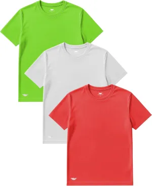 AMERICAN HEAVEN Men's Short Sleeve Work Out Crew Neck T-Shirts | Dry Fit Active Athletic Gym Tee Tops | Multi Packs Colors