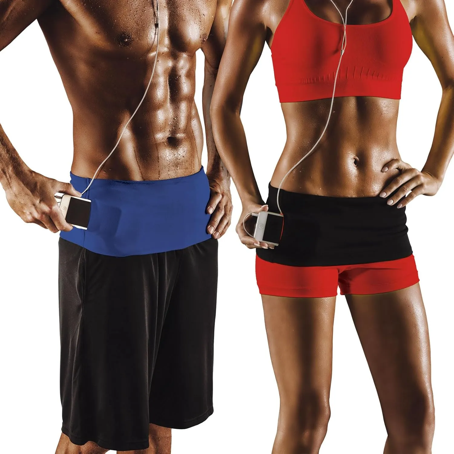 American Ninja Warrior Running Belt for iPhone, Fanny Pack for Fitness & Travel Money Storage - 6, 7 Plus, 8, X - Galaxy S7, S8 - Unisex Waist Band with Zippers for Men & Women by The Tube Waistband