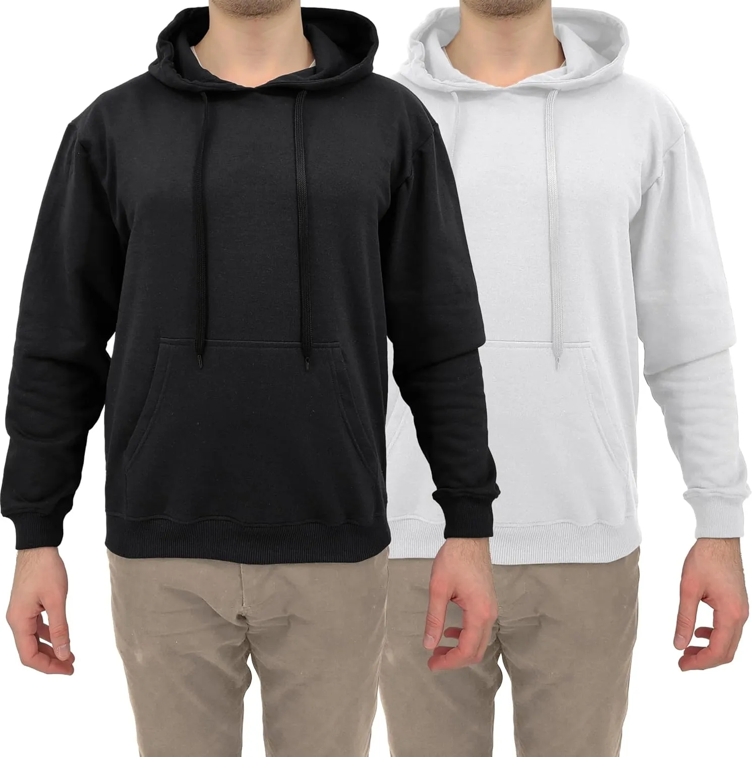 Andrew Scott Cotton Hoodie, Soft Midweight Fleece, Pullover Hooded Sweatshirt for Men - Multi Packs